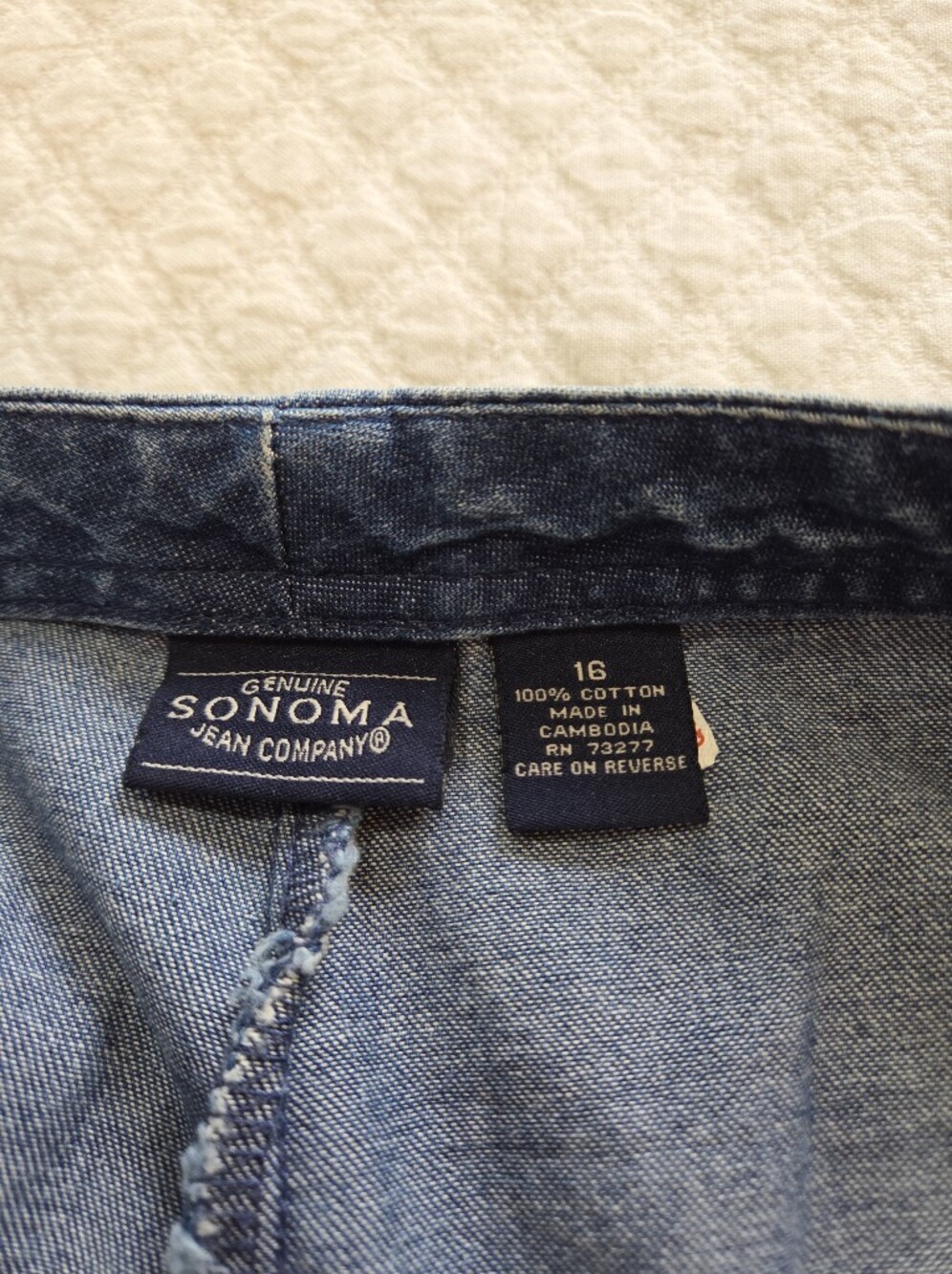 Vintage Sonoma Denim Jean Mini Skort Size 16 90s y2k mallcore - Picture 7 of 11